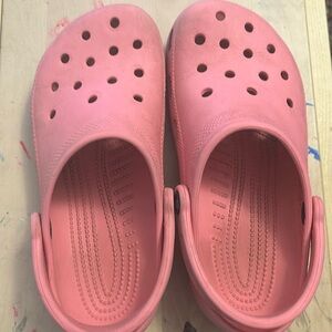 Pink crocs big girls size 4
